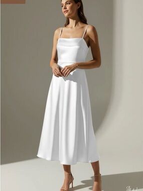 NWT AW Bridal Ivory Midi Dress